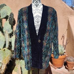 Joyce Wilkerson wearable art jacket Santa Fe Weaving Artisan one of a kind